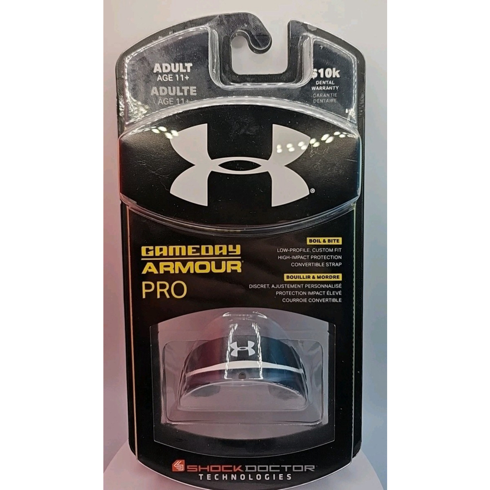 Under Armour Shock Doctor GameDay Pro Black Mouthguard Mouth Guard Adult Age 11+